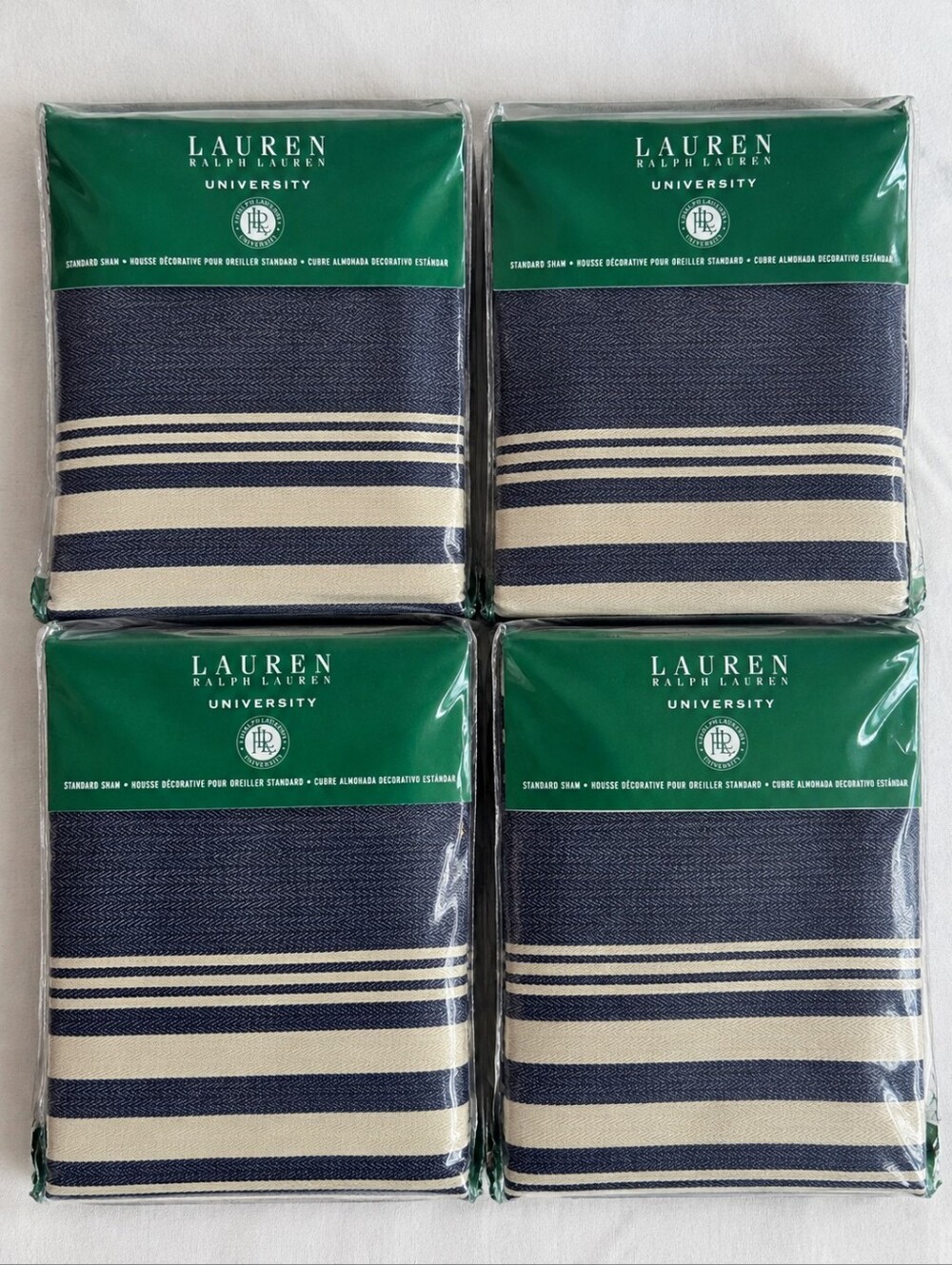Lauren Ralph Lauren University Wyatt Ticking Stripe Standard Shams Set of 4